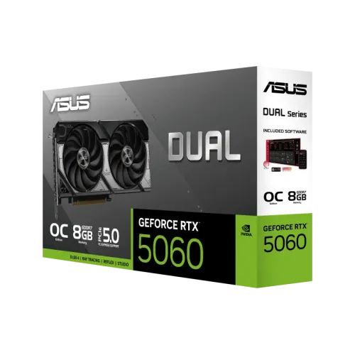 ASUS Dual GeForce RTX 5060 8GB GDDR7 OC Edition Graphics Card