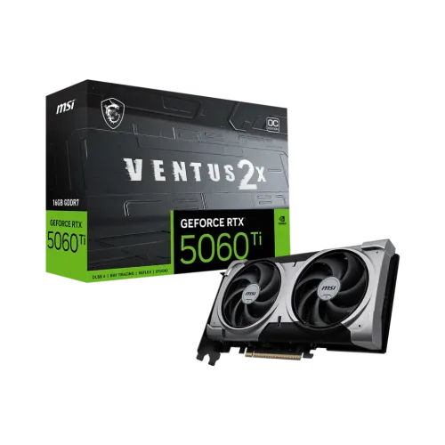 MSI GeForce RTX 5060 Ti 16G VENTUS 2X OC PLUS 16GB GDDR7 Graphics Card